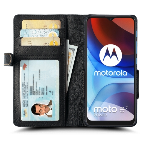 чохол-книжка на Motorola Moto E7 Power Чорний Stenk Wallet фото 2
