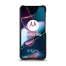 Кожаная накладка Stenk Reptile Cover для Motorola Edge 30 Pro Чёрная