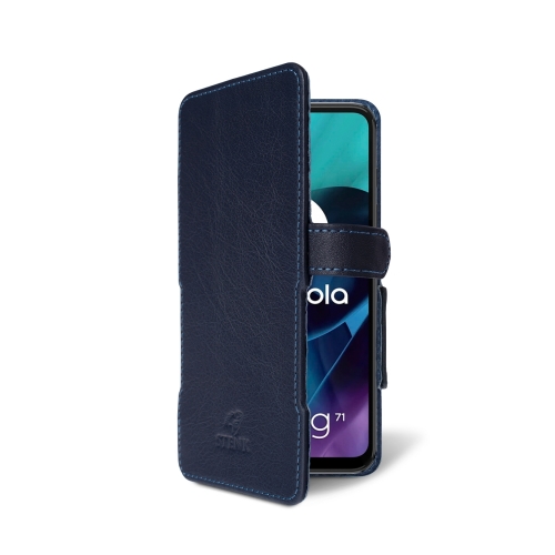 чехол-книжка на Motorola Moto G71 5G Синий  Prime фото 2