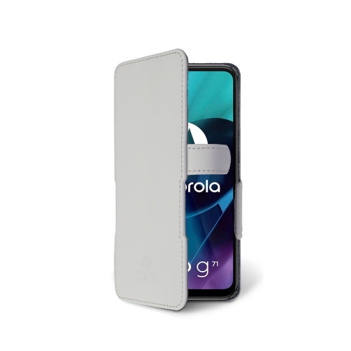 чехол-книжка на Motorola Moto G71 5G Белый  Prime фото 2