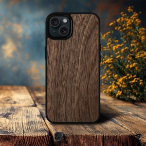 Накладка SkinBacker Wood для Apple iPhone 14 Американський горіх