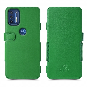 Чехол книжка Stenk Prime для Motorola Moto G9 Plus Зелёный