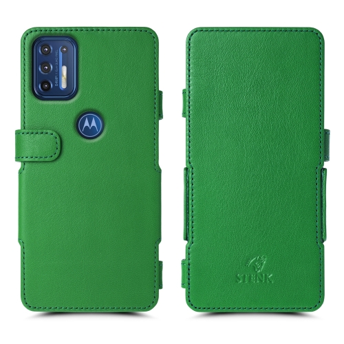 чехол-книжка на Motorola Moto G9 Plus Зелёный Stenk Prime фото 1