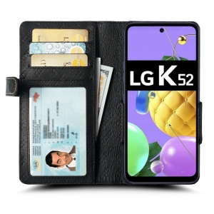 Чехол книжка Stenk Wallet для LG K52 Черный