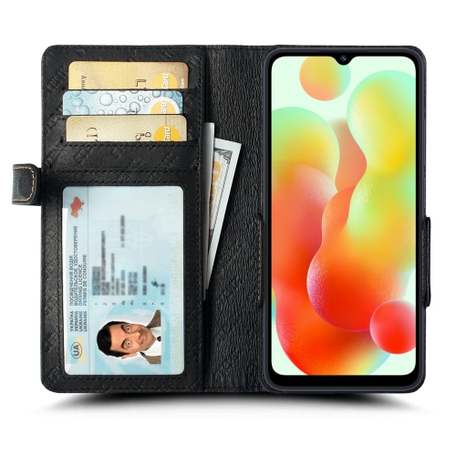 чехол-книжка на Xiaomi Redmi 12C Черный Stenk Wallet фото 2