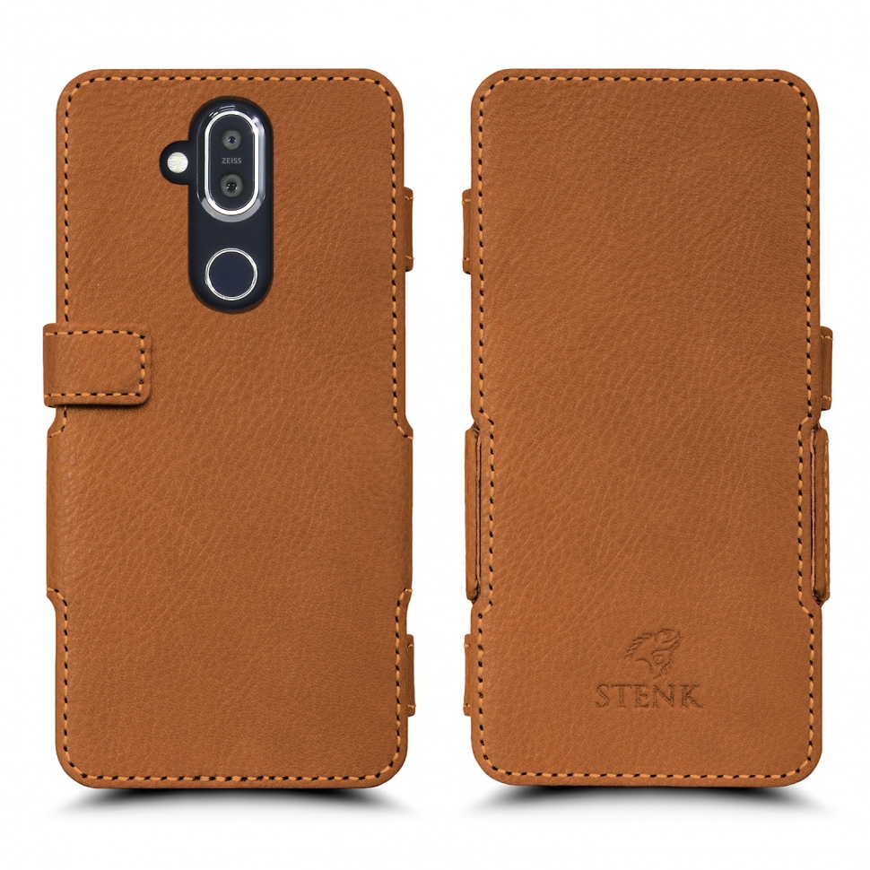 

Чехол книжка Stenk Prime для Nokia 8.1 Camel, Светло-коричневый