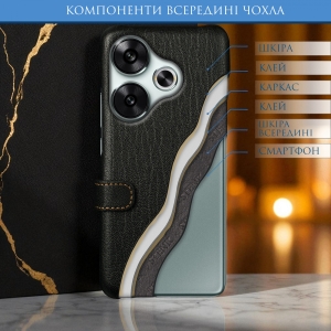 Чехол книжка Stenk Premium для Xiaomi Poco F6 Чёрный