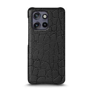 Шкіряна накладка Stenk Reptile Cover для Motorola Edge 50 Neo Чорний