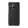 Кожаная накладка Stenk Reptile Cover для Motorola Edge 50 Neo Черный