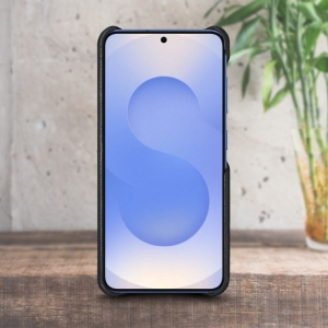 Кожаная накладка Stenk Cover для Samsung Galaxy S25 Черный