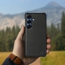 Кожаная накладка Stenk Cover для Samsung Galaxy S25 Черный