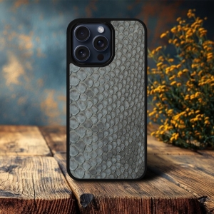 Накладка SkinBacker Mini Python Scales для Apple iPhone 15 Pro Max Сірий