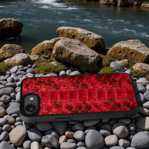 Накладка SkinBacker Python Scales для Apple iPhone 16 Червоний