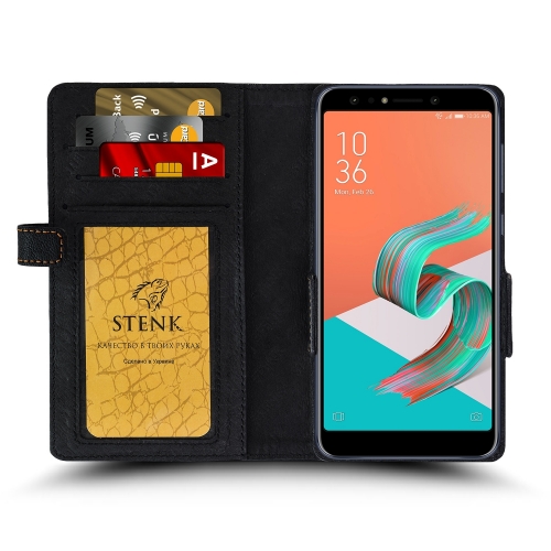 чехол-книжка на ASUS Zenfone 5 Lite (ZC600KL) Черный Stenk Wallet фото 2