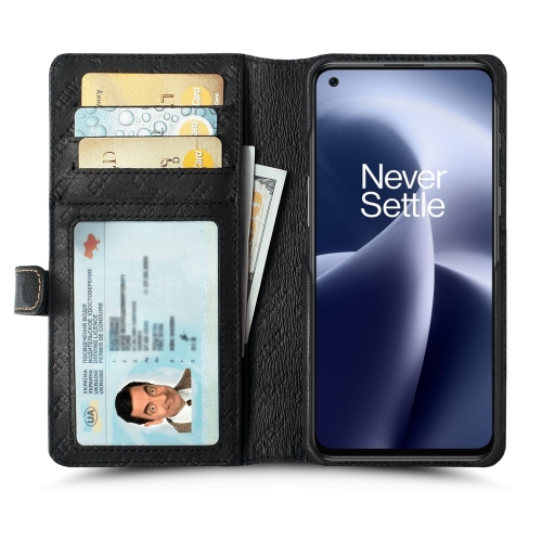 чехол-кошелек на OnePlus Nord 2T Черный Stenk Premium Wallet фото 2