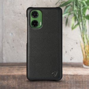 Кожаная накладка Stenk Cover для Motorola Moto G35 Черный