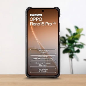 Шкіряна накладка Stenk WoodBacker для OPPO Reno15 Pro Чорна