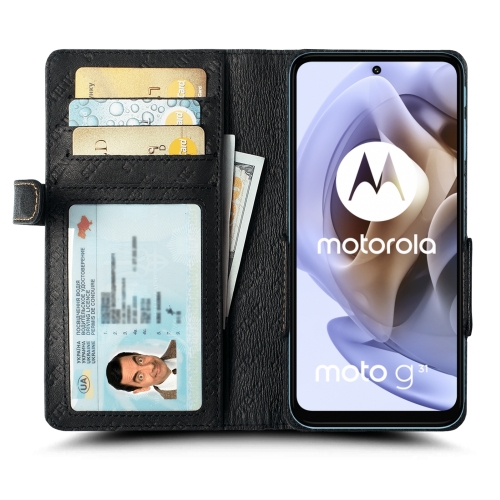 чехол-книжка на Motorola Moto G31 Черный Stenk Wallet фото 2