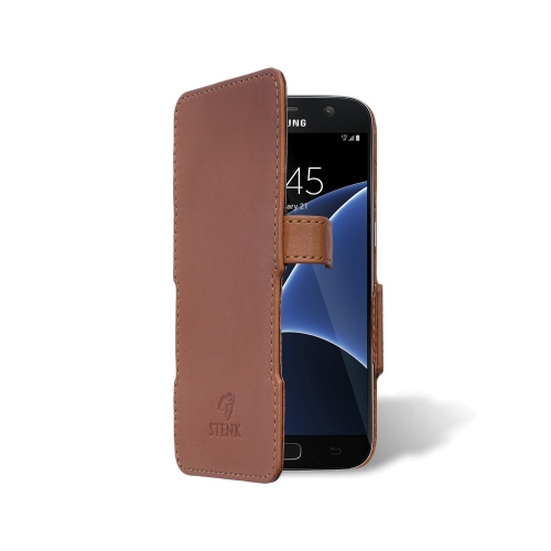 чохол-книжка на Samsung Galaxy S7 Світло-коричневий Stenk Prime фото 2