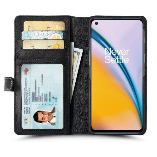 чехол-кошелек на OnePlus Nord 2 5G Черный Stenk Premium Wallet фото 2