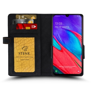 Чехол книжка Stenk Wallet для Samsung Galaxy A40 Чёрный