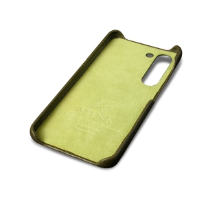 Шкіряна накладка Stenk Cover для Samsung Galaxy S23 Хакі