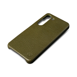 Шкіряна накладка Stenk Cover для Samsung Galaxy S23 Хакі