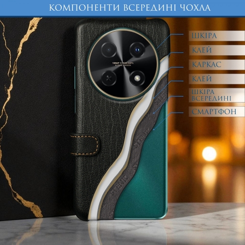 чехол-книжка на HuaWei Nova 12i Черный Stenk Premium фото 5