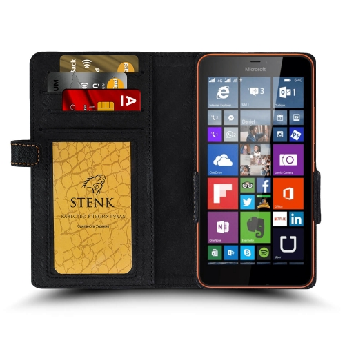 чохол-книжка на Microsoft Lumia 640 XL DS Чорний Stenk Сняты с производства фото 2