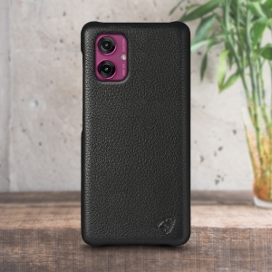 Кожаная накладка Stenk Cover для Motorola Moto G55 Черный