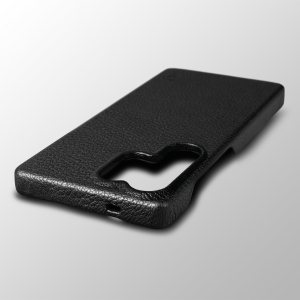 Кожаная накладка Stenk Cover для Samsung Galaxy S25 Ultra Черный