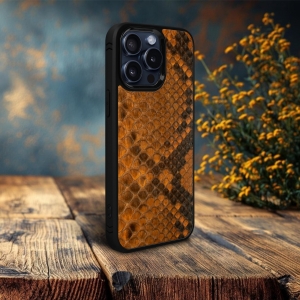 Накладка SkinBacker Mini Python Scales для Apple iPhone 15 Pro Коричневий