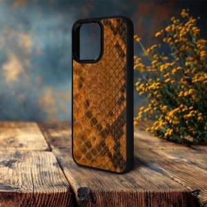 Накладка SkinBacker Mini Python Scales для Apple iPhone 15 Pro Коричневий