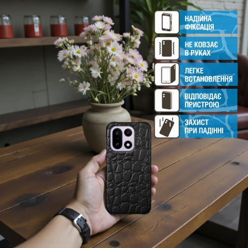 бампер на OnePlus 15 Черный Stenk Reptile фото 3