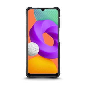 Шкіряна накладка Stenk Cover для Samsung Galaxy M22 Чорна