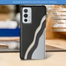 Кожаная накладка Stenk Cover для OnePlus 9RT Чёрная