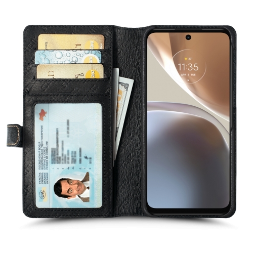 чехол-кошелек на Motorola Moto G32 Черный Stenk Premium Wallet фото 2