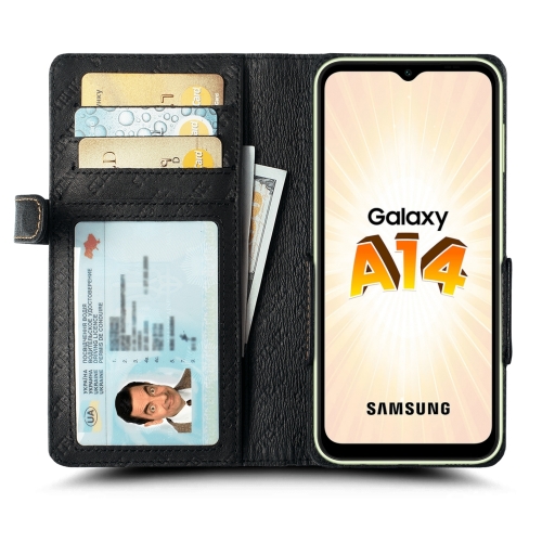 чехол-книжка на Samsung Galaxy A14 Черный Stenk Wallet фото 2