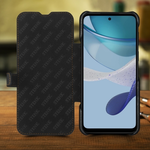 чехол-книжка на Motorola Moto G (2023) Черный Stenk Premium фото 2