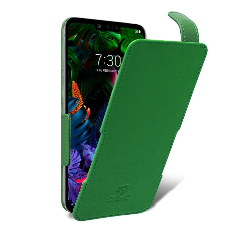 чехол-флип на LG G8 ThinQ Зелёный Stenk Prime фото 2