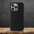 Кожаная накладка Stenk Cover для Apple iPhone 15 Pro Max Чёрная