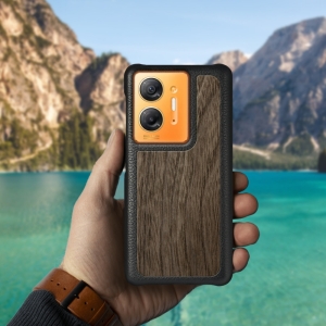 Шкіряна накладка Stenk WoodBacker для Infinix Hot 30 5G Чорний
