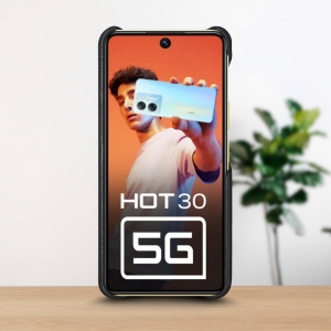 Шкіряна накладка Stenk WoodBacker для Infinix Hot 30 5G Чорний