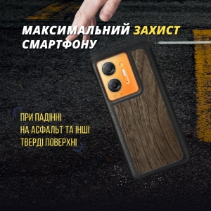 Шкіряна накладка Stenk WoodBacker для Infinix Hot 30 5G Чорний