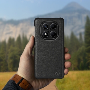 Шкіряна накладка Stenk Cover для Xiaomi Redmi Note 14 Pro 4G Чорний