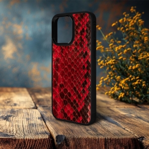 Накладка SkinBacker Mini Python Scales для Apple iPhone 15 Pro Червоний