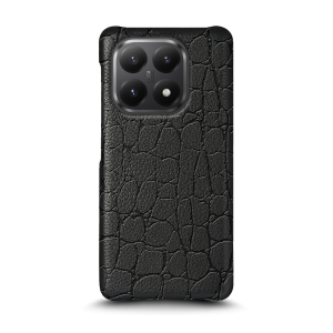 Кожаная накладка Stenk Reptile Cover для Xiaomi 15T Чёрная