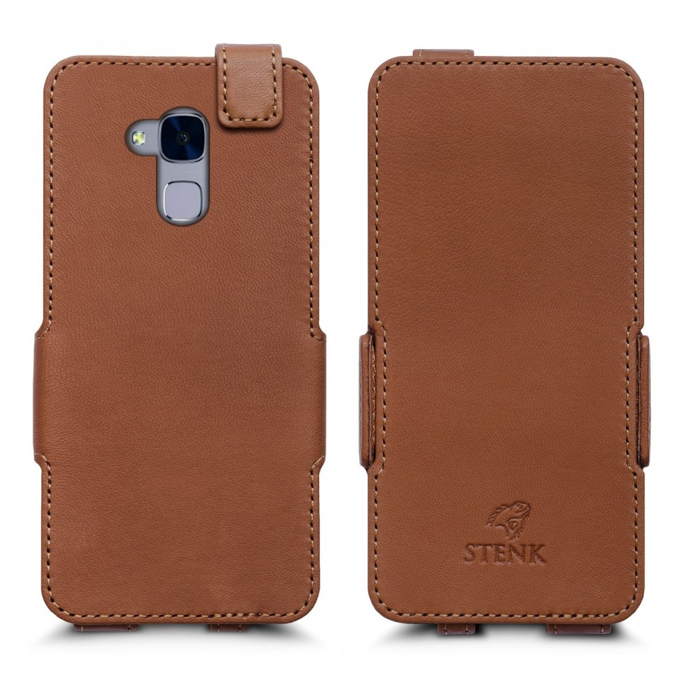 

Чехол флип Stenk Prime для HuaWei GT3 Camel, Светло-коричневый