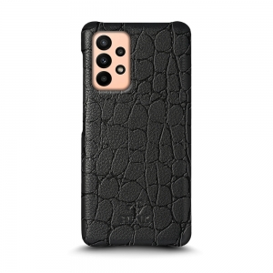 Шкіряна накладка Stenk Reptile Cover для Samsung Galaxy A23 Чорна