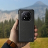 Шкіряна накладка Stenk Cover для Xiaomi Redmi Note 14 Pro Plus 5G Чорний